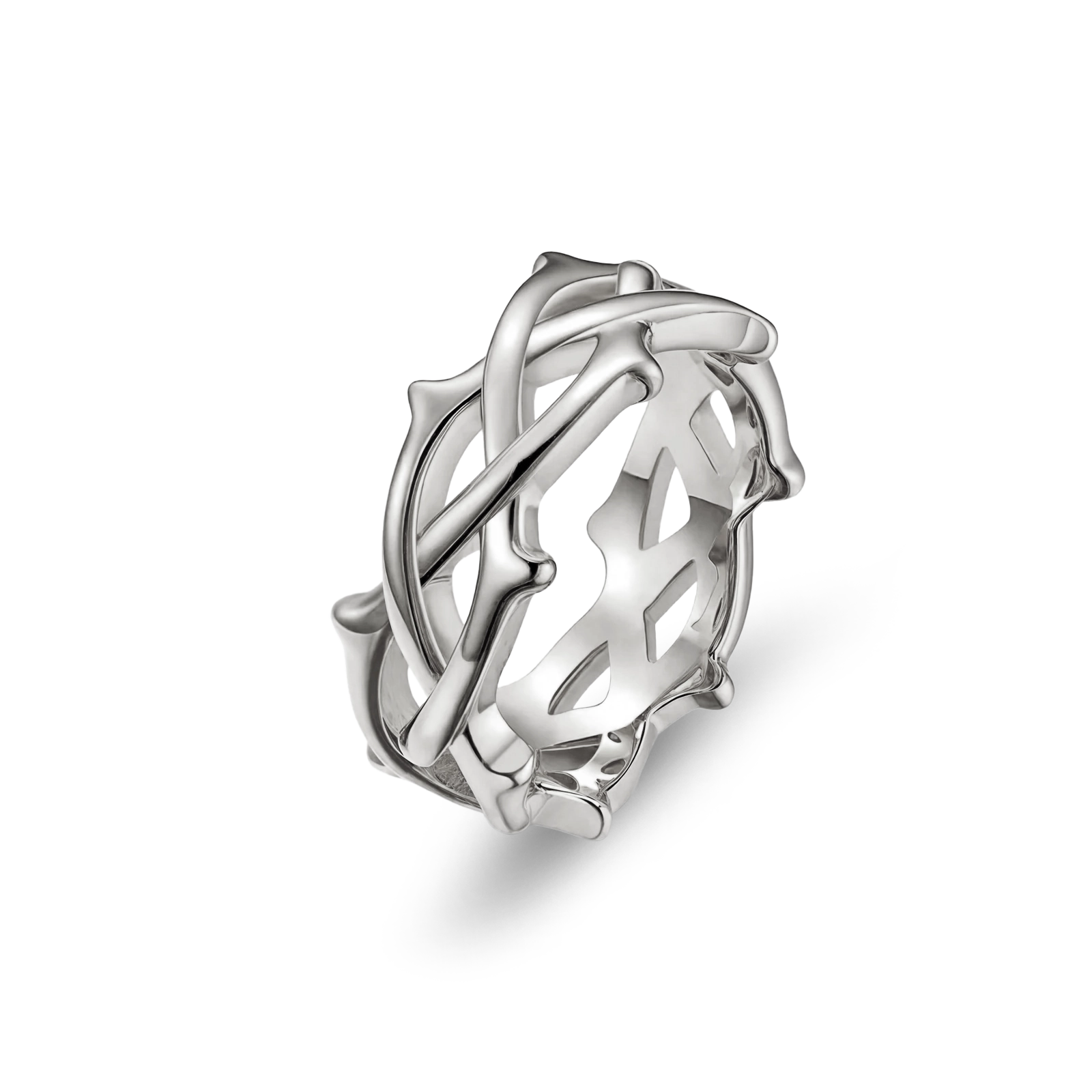 THORNS RING - WHITE GOLD (7𝘮𝘮)