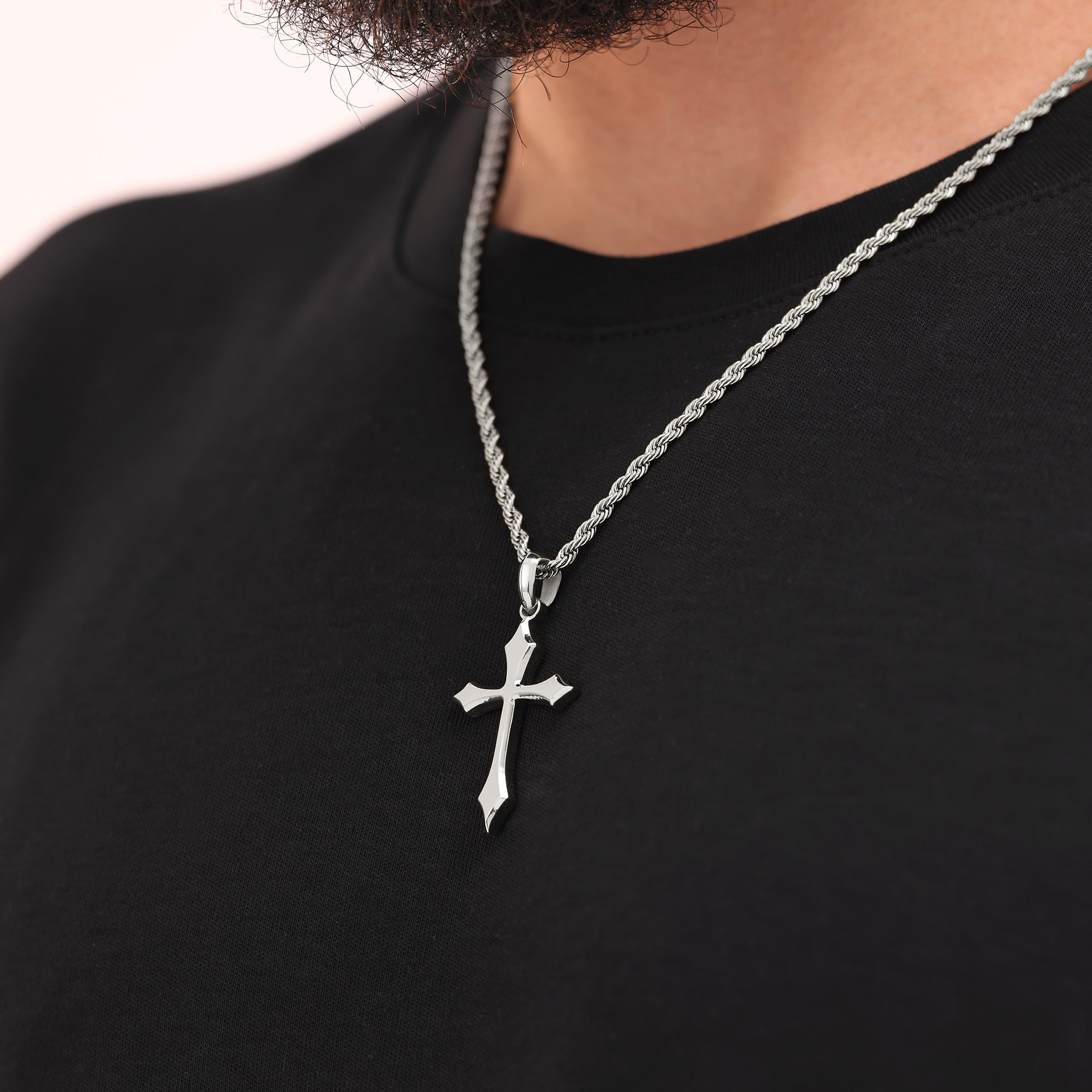 Brushed Cross Pendant